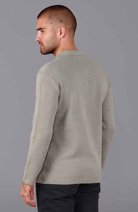 Mens Midweight Cotton Work Shirt Fawn-Jacket-Paul James Knitwear-S-Urbanheer