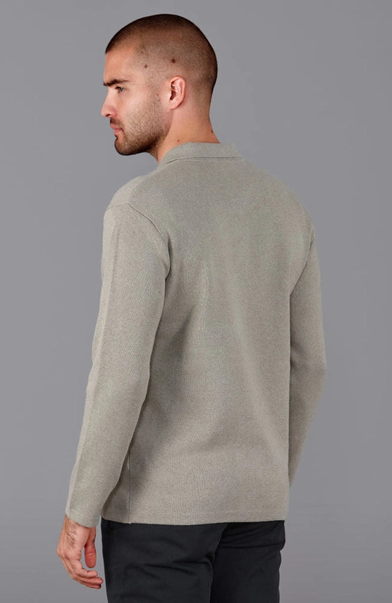 Mens Midweight Cotton Work Shirt Fawn-Jacket-Paul James Knitwear-S-Urbanheer