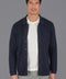 Mens Midweight Cotton Work Shirt Navy-Jacket-Paul James Knitwear-S-Urbanheer