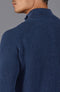 Mens Midweight Cotton Zip Neck Jumper Blue Melange-Jumper-Paul James Knitwear-S-Urbanheer