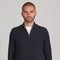 Mens Midweight Cotton Zip Neck Jumper Navy-Jumper-Paul James Knitwear-S-Urbanheer