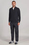Mens Midweight Cotton Zip Neck Jumper Navy-Jumper-Paul James Knitwear-S-Urbanheer