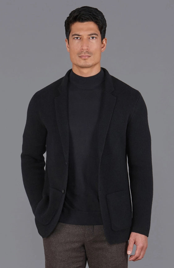 Mens Midweight Lambswool Knitted Blazer-Blazer-Paul James Knitwear-S-Regular-Urbanheer