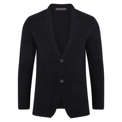 Mens Midweight Lambswool Knitted Blazer-Blazer-Paul James Knitwear-S-Regular-Urbanheer