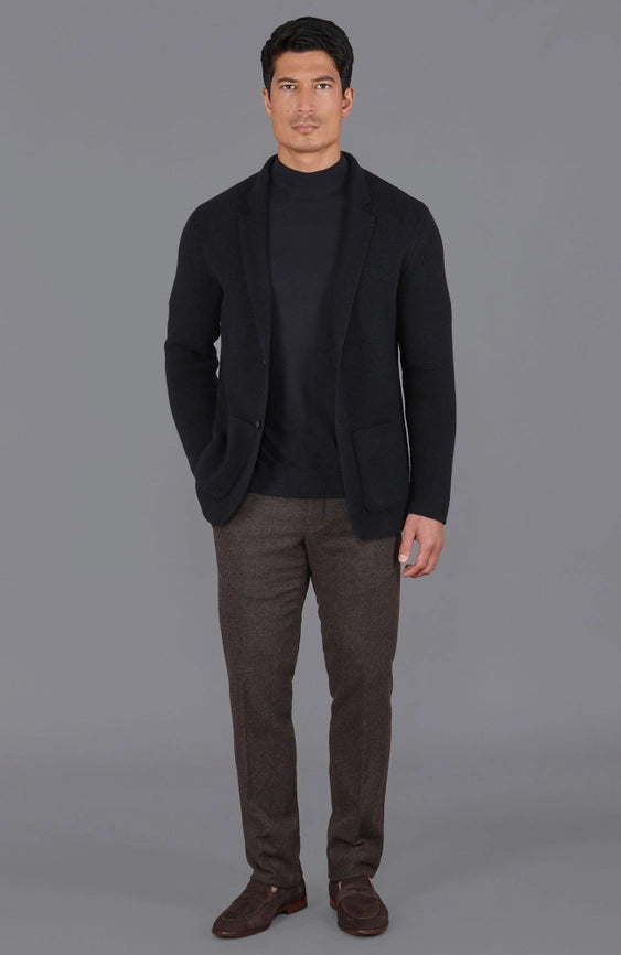Mens Midweight Lambswool Knitted Blazer-Blazer-Paul James Knitwear-S-Regular-Urbanheer
