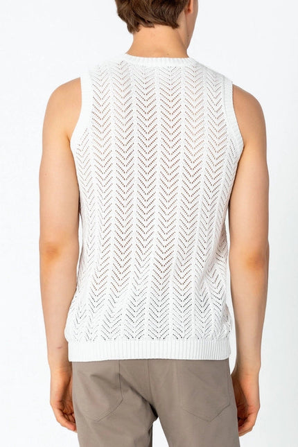 Men'S Muscle Fit Tank Top - Off White