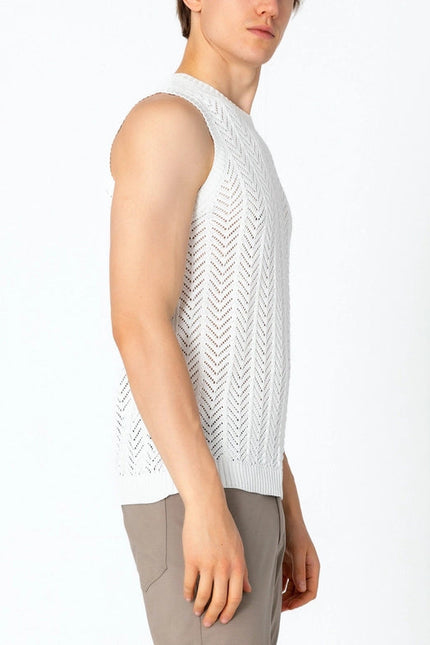 Men'S Muscle Fit Tank Top - Off White