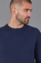 Mens Organic Cotton Crew Neck Jumper-Jumper-Paul James Knitwear-S-Marine-Urbanheer