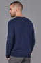 Mens Organic Cotton Crew Neck Jumper-Jumper-Paul James Knitwear-S-Marine-Urbanheer