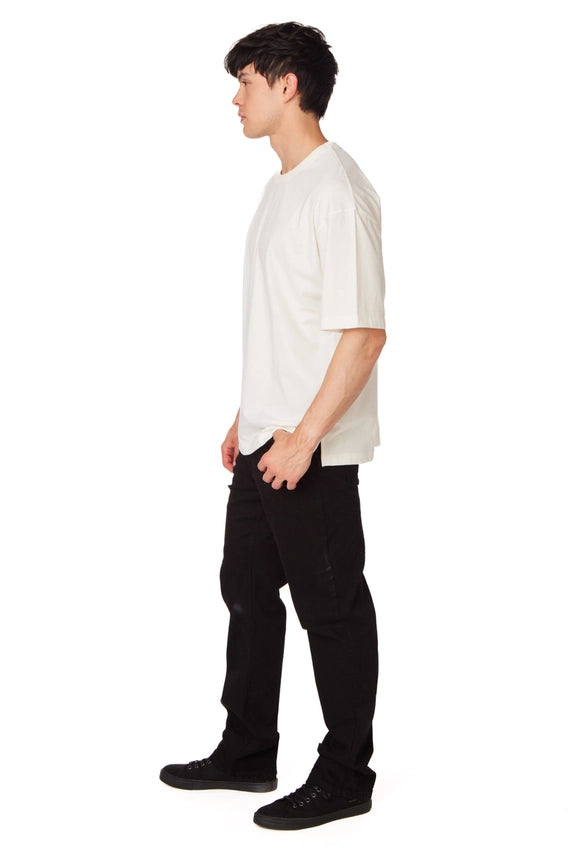 Men's Oversized Cotton Short Sleeve T-Shirt Off-White-T-Shirt-Hawk's Bay-S-Off-White-Urbanheer