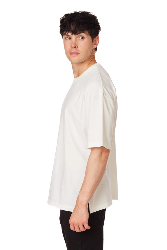 Men's Oversized Cotton Short Sleeve T-Shirt Off-White-T-Shirt-Hawk's Bay-S-Off-White-Urbanheer