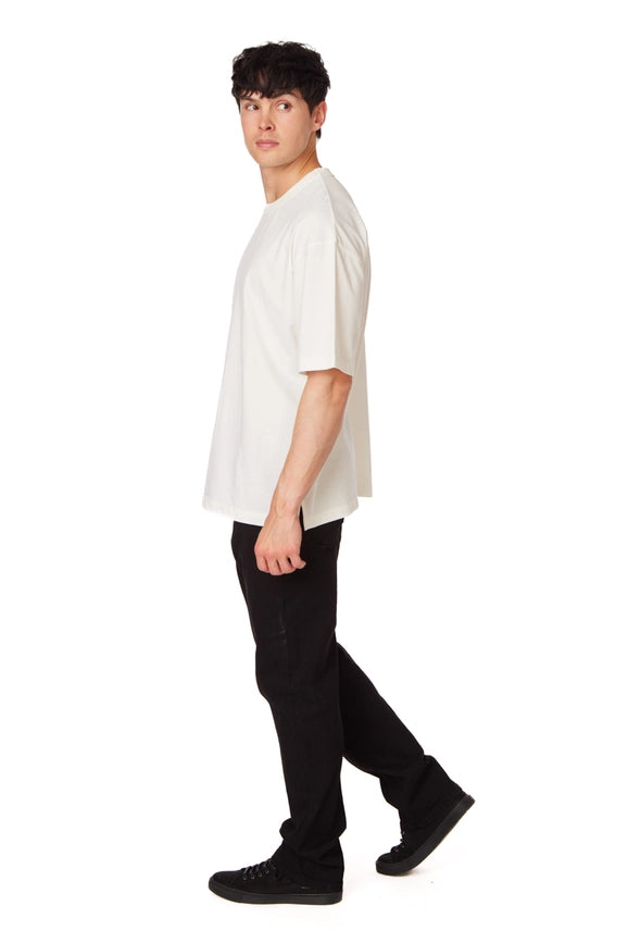 Men's Oversized Cotton Short Sleeve T-Shirt Off-White-T-Shirt-Hawk's Bay-S-Off-White-Urbanheer