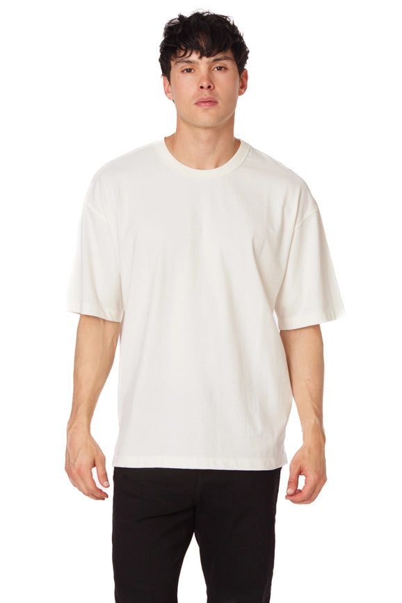 Men's Oversized Cotton Short Sleeve T-Shirt Off-White-T-Shirt-Hawk's Bay-S-Off-White-Urbanheer