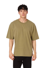 Men's Oversized Cotton Short Sleeve T-Shirt Olive-T-Shirt-Hawk's Bay-S-Olive-Urbanheer
