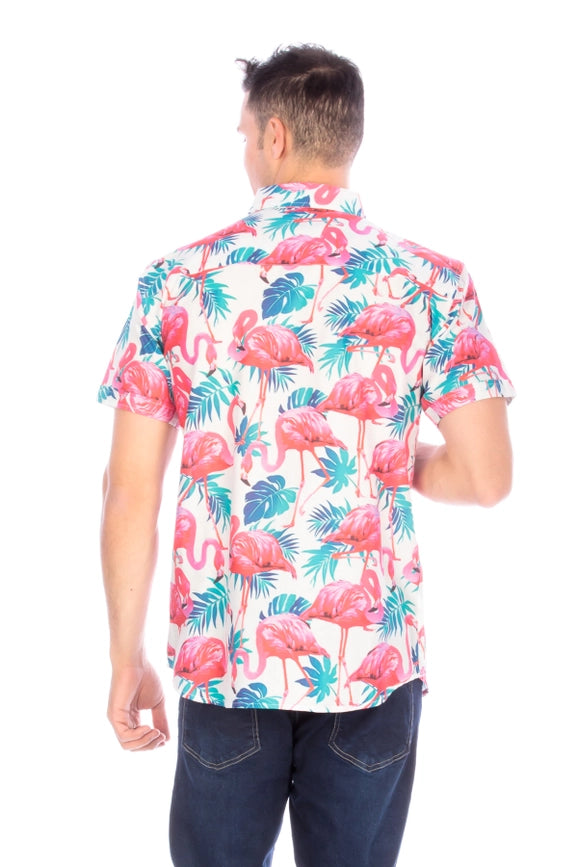 Men's Printed Woven Hawaii Floral Short Sleeve Cotton Shirt (#234)-Shirt-Hawk's Bay-S-#234-Urbanheer