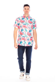 Men's Printed Woven Hawaii Floral Short Sleeve Cotton Shirt (#234)-Shirt-Hawk's Bay-S-#234-Urbanheer