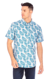 Men's Printed Woven Hawaii Floral Short Sleeve Cotton Shirt ( #55)-Shirt-Hawk's Bay-S-#55-Urbanheer