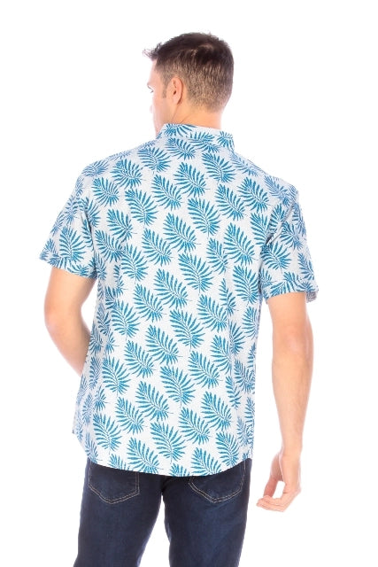 Men's Printed Woven Hawaii Floral Short Sleeve Cotton Shirt ( #55)-Shirt-Hawk's Bay-S-#55-Urbanheer