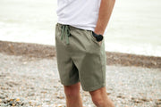 Men's Sandbar Drawstring Shorts Olive-Shorts-Rapanui Clothing-M-Olive-Urbanheer