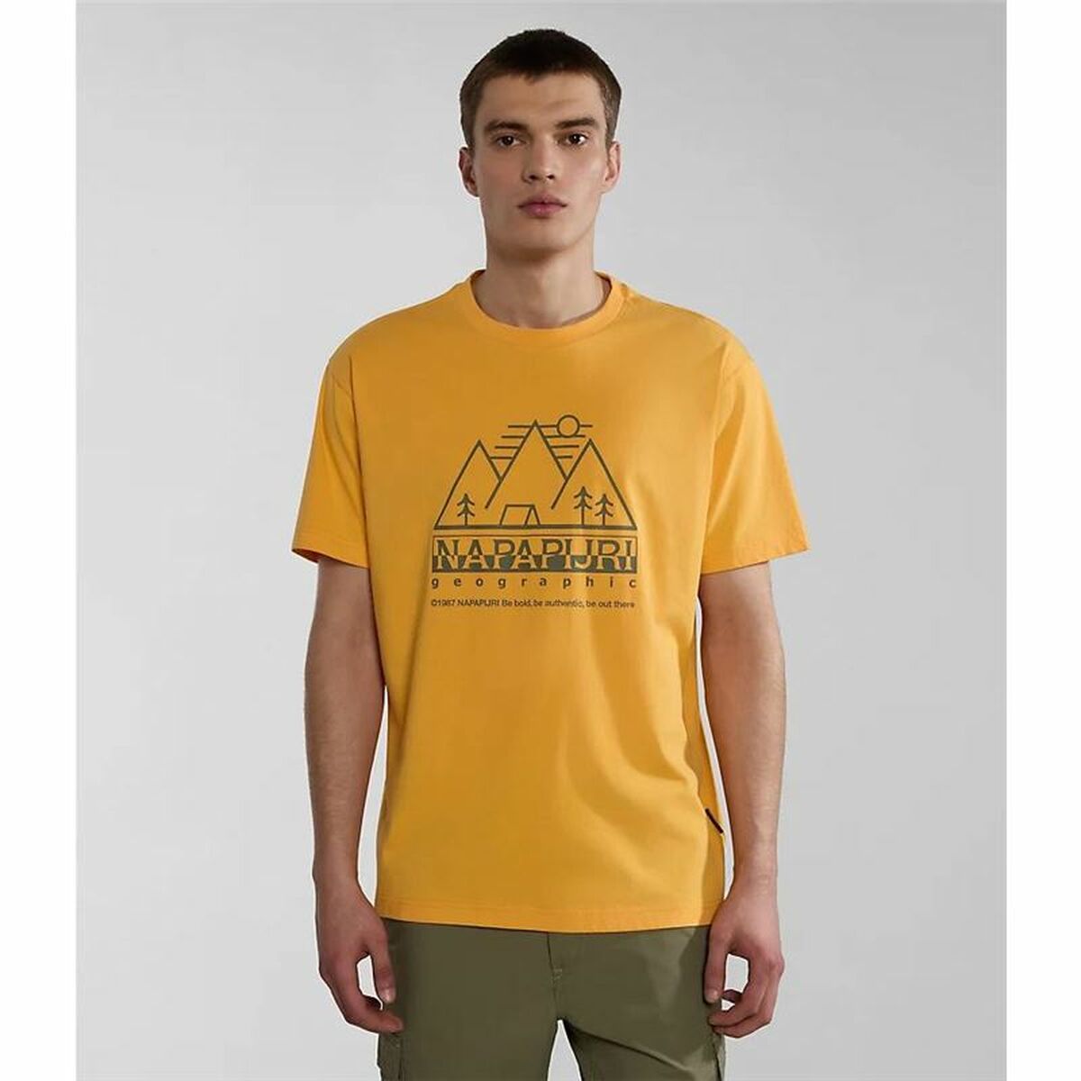Men’s Short Sleeve T-Shirt Napapjiri S-Faber Golden-Sports | Fitness > Sports material and equipment > Sports t-shirts-Napapjiri-XL-Urbanheer