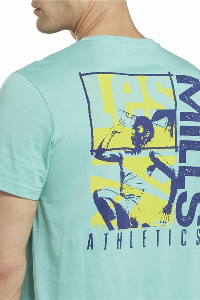 Men’s Short Sleeve T-Shirt Reebok Graphic Les Mills® Aquamarine-Sports | Fitness > Sports material and equipment > Sports t-shirts-Reebok-Urbanheer