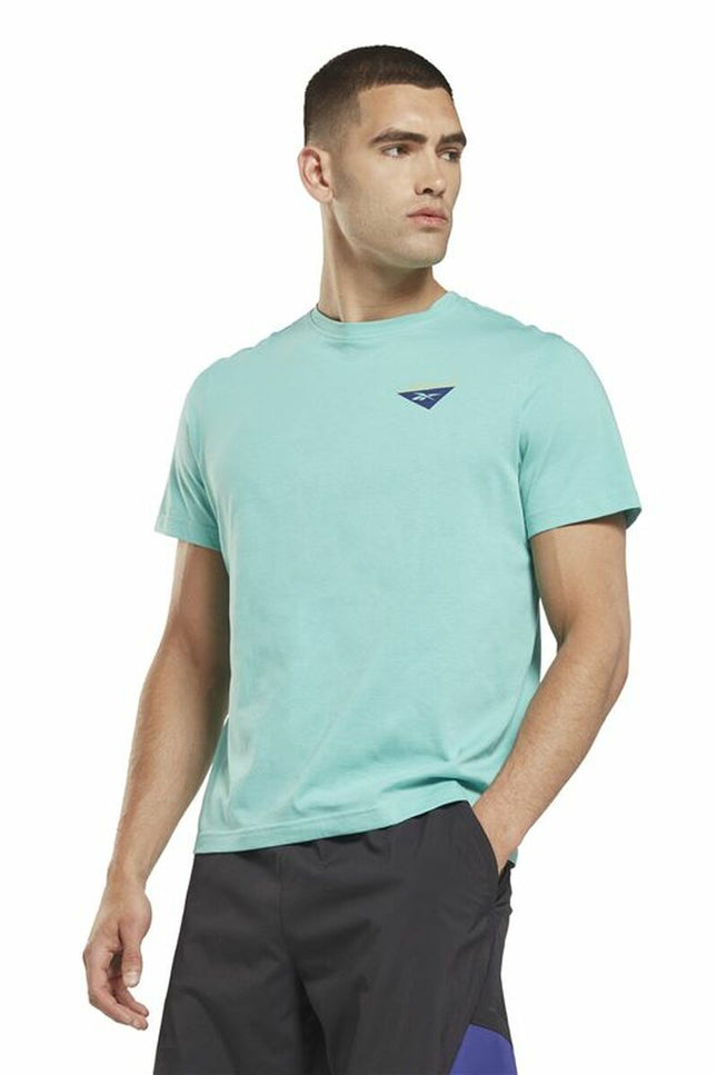 Men’s Short Sleeve T-Shirt Reebok Graphic Les Mills® Aquamarine-Sports | Fitness > Sports material and equipment > Sports t-shirts-Reebok-Urbanheer