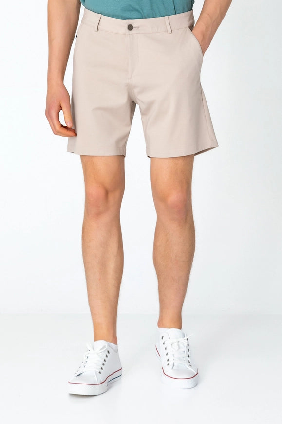 Men's Side Pocket Lightweight Shorts - Beige-Shorts-Ron Tomson-S-Urbanheer