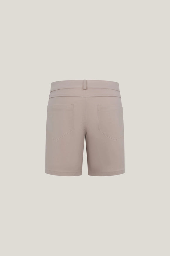 Men's Side Pocket Lightweight Shorts - Beige-Shorts-Ron Tomson-Urbanheer