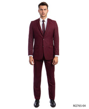 Mens Suit 2PC- Slim Fit Coat & Trousers, Burgundy-Suits-Suits America-34R/28W-Burgundy-Urbanheer