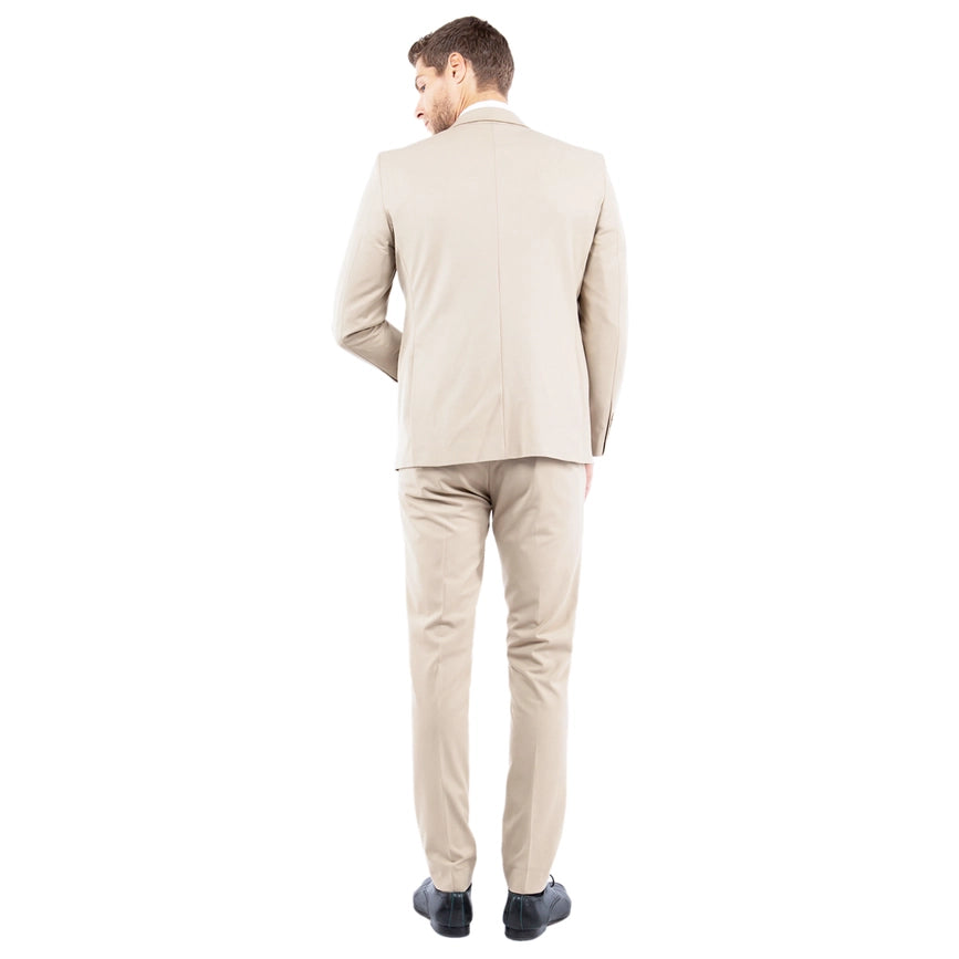 Mens Suit 4-Way Stretch 3pc w/ Expandable Waistband, Tan-Suits-Suits America-34R-Tan-Urbanheer