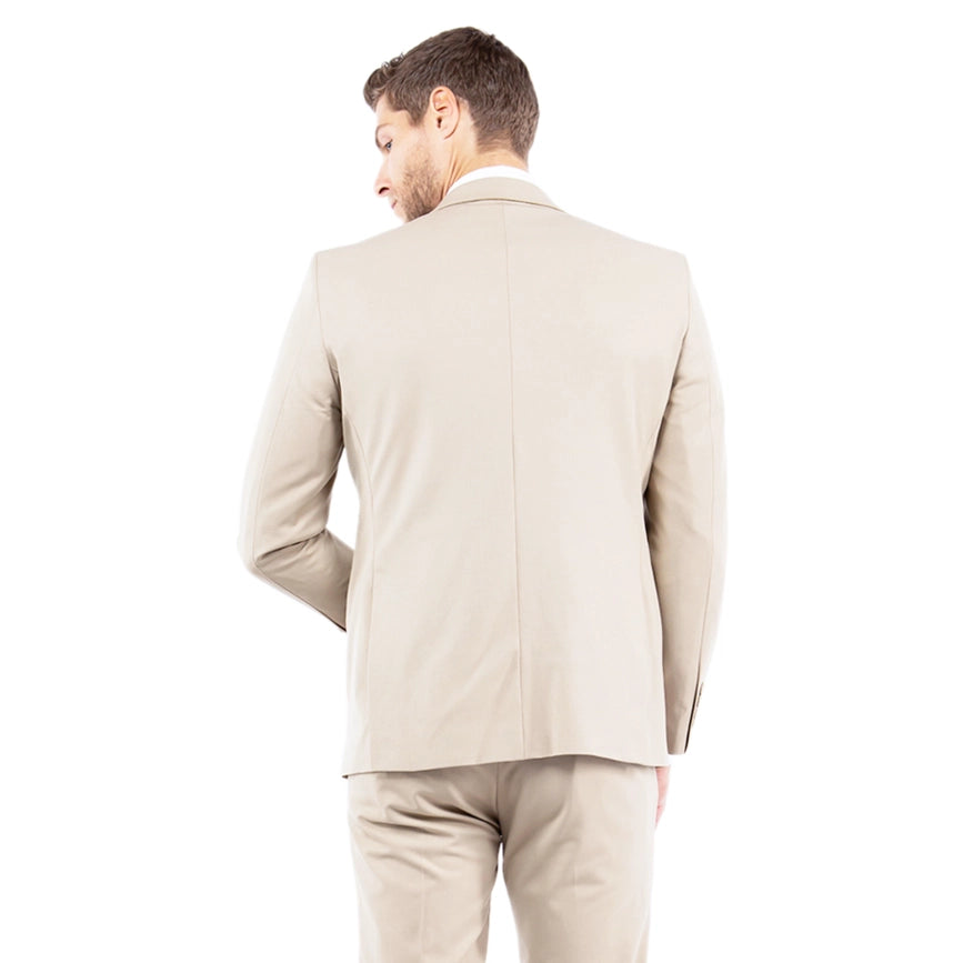 Mens Suit 4-Way Stretch 3pc w/ Expandable Waistband, Tan-Suits-Suits America-34R-Tan-Urbanheer
