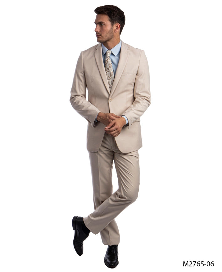 Mens Suits 2PC-Suit & Dress Pants Tan Slim Fit-Suits-Suits America-34R/28W-Tan-Urbanheer