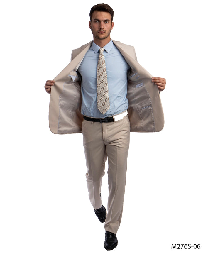 Mens Suits 2PC-Suit & Dress Pants Tan Slim Fit-Suits-Suits America-34R/28W-Tan-Urbanheer