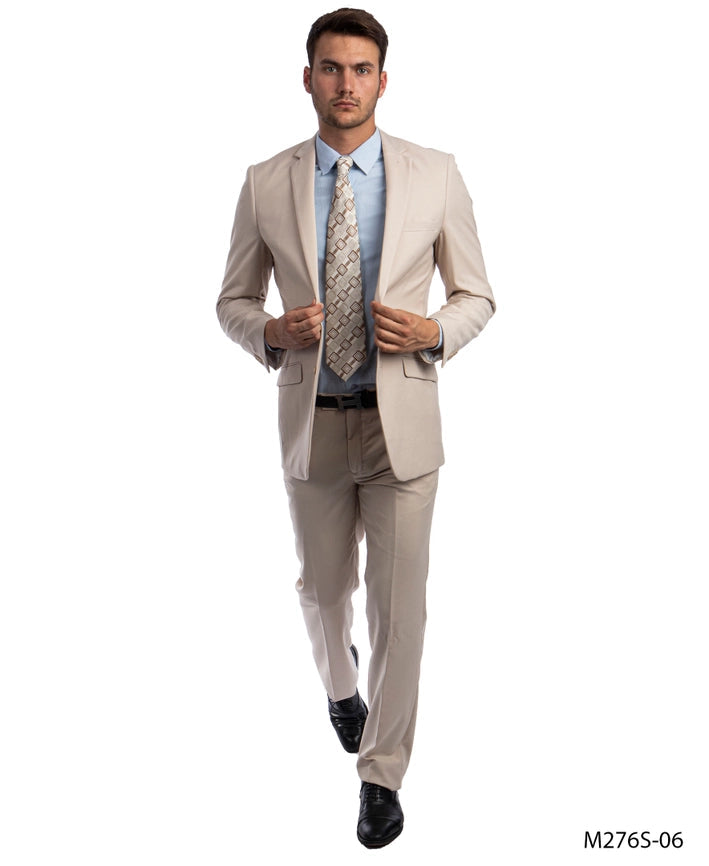 Mens Suits 2PC-Suit & Dress Pants Tan Slim Fit-Suits-Suits America-34R/28W-Tan-Urbanheer