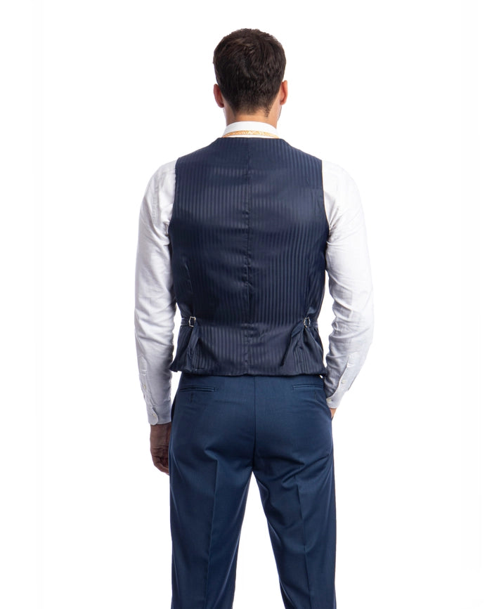 Mens Suits, 3-PC Modern Fit,Indigo Blue-Suits-Suits America-38R/32W-Indigo Blue-Urbanheer