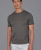 Mens Superfine Mercerised Cotton Knitted T-Shirt Charcoal-T-Shirt-Paul James Knitwear-S-Charcoal-Urbanheer