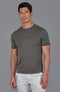 Mens Superfine Mercerised Cotton Knitted T-Shirt Charcoal-T-Shirt-Paul James Knitwear-S-Charcoal-Urbanheer