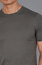 Mens Superfine Mercerised Cotton Knitted T-Shirt Charcoal-T-Shirt-Paul James Knitwear-S-Charcoal-Urbanheer