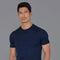 Mens Superfine Mercerised Cotton Knitted T-Shirt Navy-T-Shirt-Paul James Knitwear-S-Navy-Urbanheer