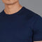 Mens Superfine Mercerised Cotton Knitted T-Shirt Navy-T-Shirt-Paul James Knitwear-S-Navy-Urbanheer