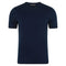 Mens Superfine Mercerised Cotton Knitted T-Shirt Navy-T-Shirt-Paul James Knitwear-S-Navy-Urbanheer