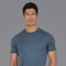 Mens Superfine Mercerised Cotton Knitted T-Shirt Steel Blue-T-Shirt-Paul James Knitwear-M-Steel Blue-Urbanheer