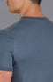 Mens Superfine Mercerised Cotton Knitted T-Shirt Steel Blue-T-Shirt-Paul James Knitwear-M-Steel Blue-Urbanheer
