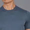 Mens Superfine Mercerised Cotton Knitted T-Shirt Steel Blue-T-Shirt-Paul James Knitwear-M-Steel Blue-Urbanheer