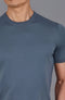 Mens Superfine Mercerised Cotton Knitted T-Shirt Steel Blue-T-Shirt-Paul James Knitwear-M-Steel Blue-Urbanheer