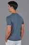 Mens Superfine Mercerised Cotton Knitted T-Shirt Steel Blue-T-Shirt-Paul James Knitwear-M-Steel Blue-Urbanheer