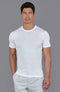 Mens Superfine Mercerised Cotton Knitted T-Shirt White-T-Shirt-Paul James Knitwear-S-White-Urbanheer