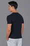 Mens Superfine Mercerised Cotton V Neck Knitted T-Shirt Black-T-Shirt-Paul James Knitwear-S-Black-Urbanheer