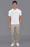 Mens Superfine Mercerised Cotton V Neck Knitted T-Shirt White-T-Shirt-Paul James Knitwear-S-White-Urbanheer