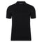 Mens Superfine Merino Silk Buttonless Polo Shirt Black-Polo Shirt-Paul James Knitwear-S-Urbanheer
